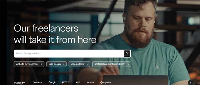 محیط سایت Fiverr