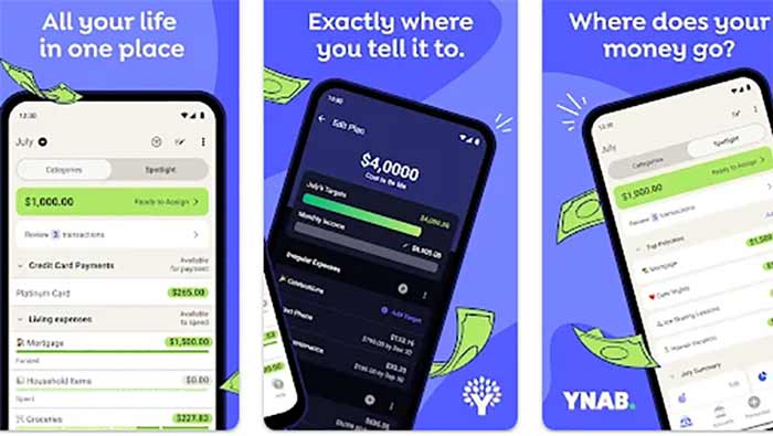 برنامهریزی مالی اپلیکیشن YNAB