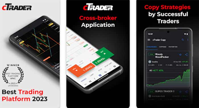 نسخه موبایل cTrader